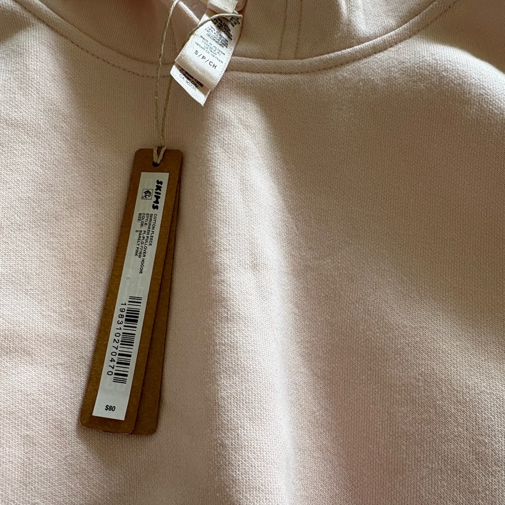 SKIMS Light Pink Cropped Hoodie - Picture 2 of 4